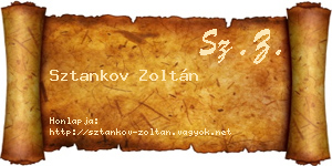 Sztankov Zoltán névjegykártya